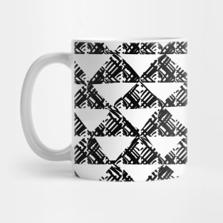 Monochrome Triangles-Textured Pattern Mug